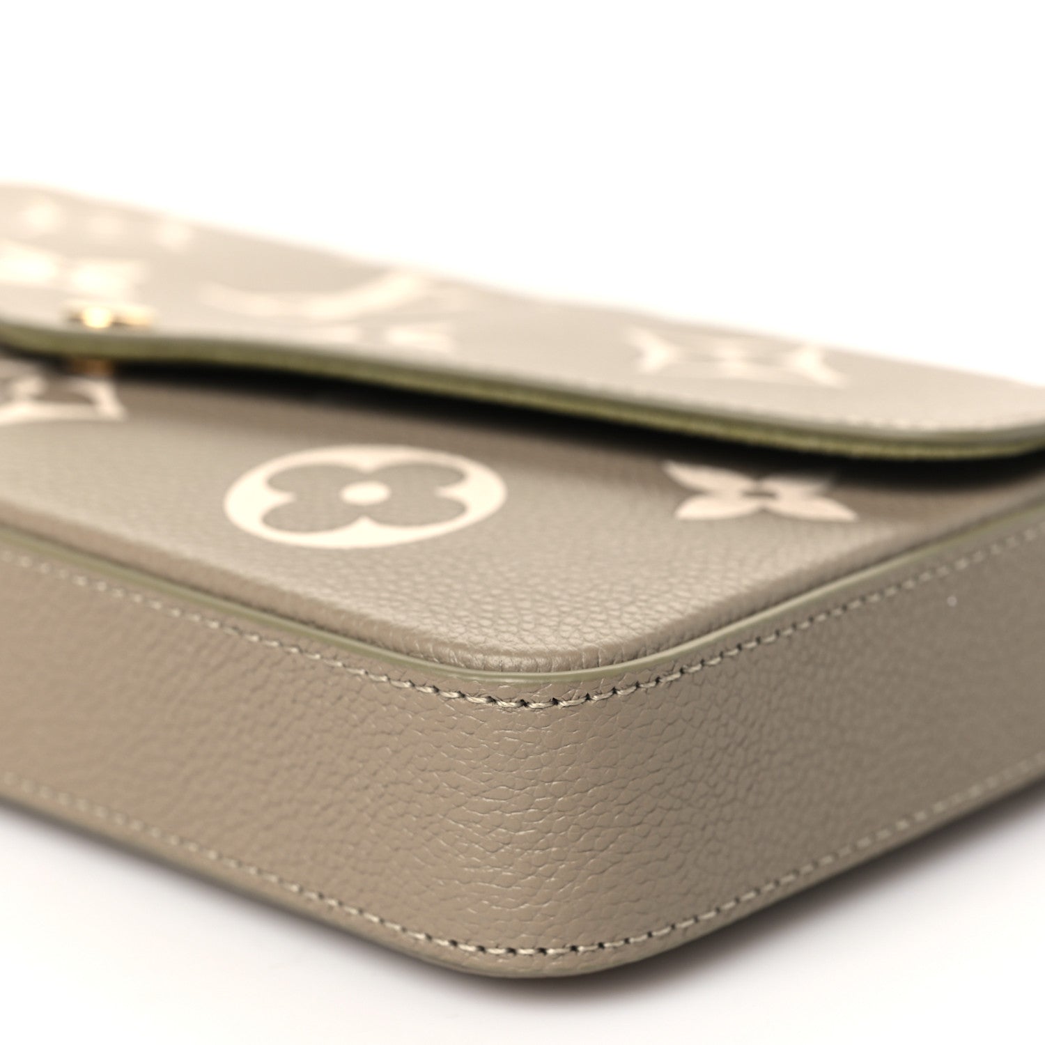 Louis Vuitton Empreinte Monogram Giant Felicie Pochette Khaki Cream 10 of 10