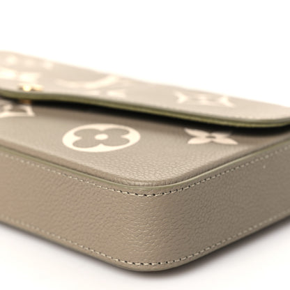 Louis Vuitton Empreinte Monogram Giant Felicie Pochette Khaki Cream 10 of 10