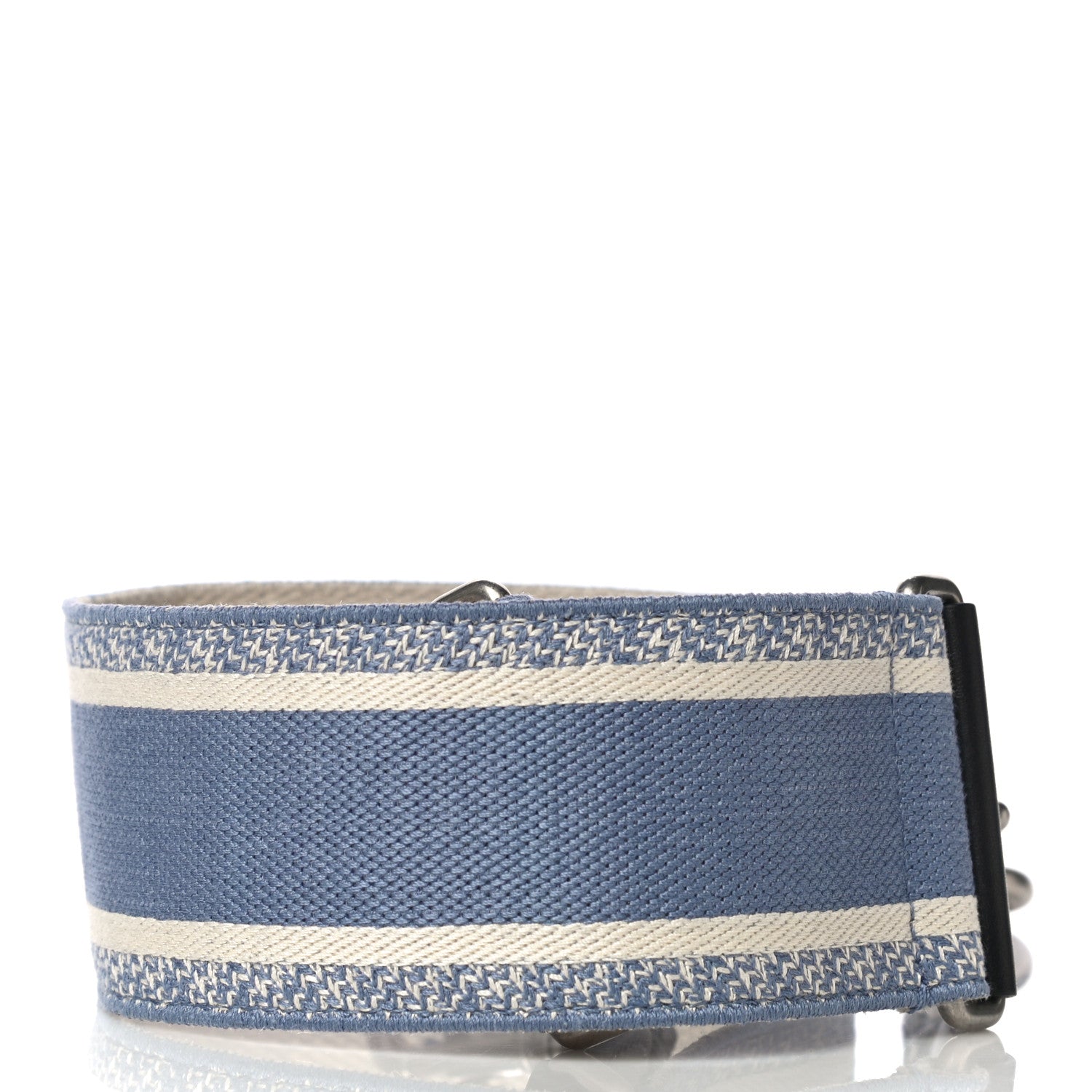 Christian Dior Canvas Embroidered Shoulder Strap Light Blue 3 of 9