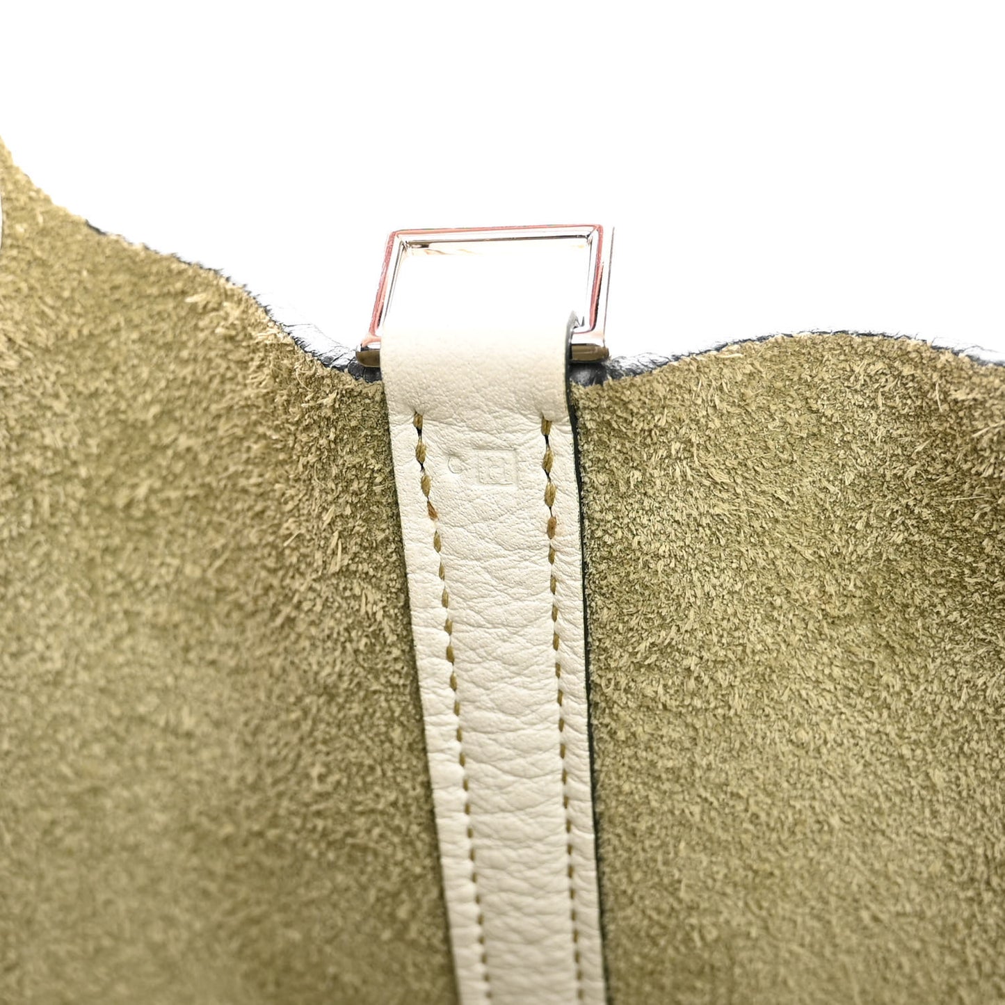 Taurillon Clemence Bi-Color Picotin 18 PM Sauge Craie