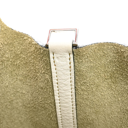 Hermes Taurillon Clemence Bi-Color Picotin 18 PM Sauge Craie 7 of 11