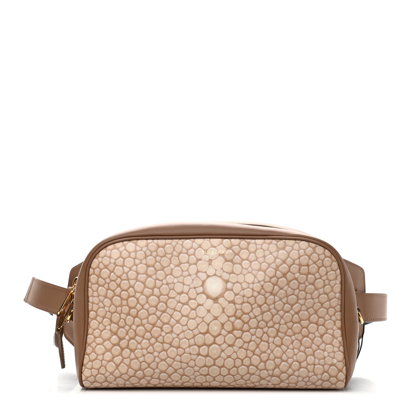 Calfskin Stingray Print Cube Bumbag Light Sand