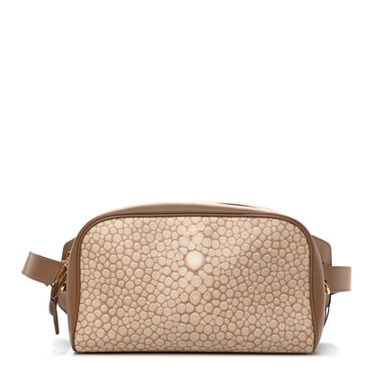 Burberry Calfskin Stingray Print Cube Bumbag Light Sand 1 of 10