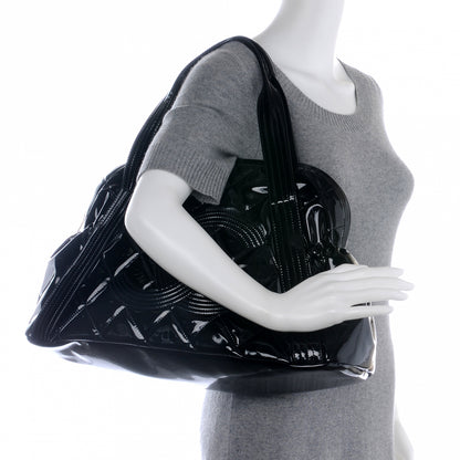 Chanel Vinyl Quilted CC Large Tote Black 2 of 7