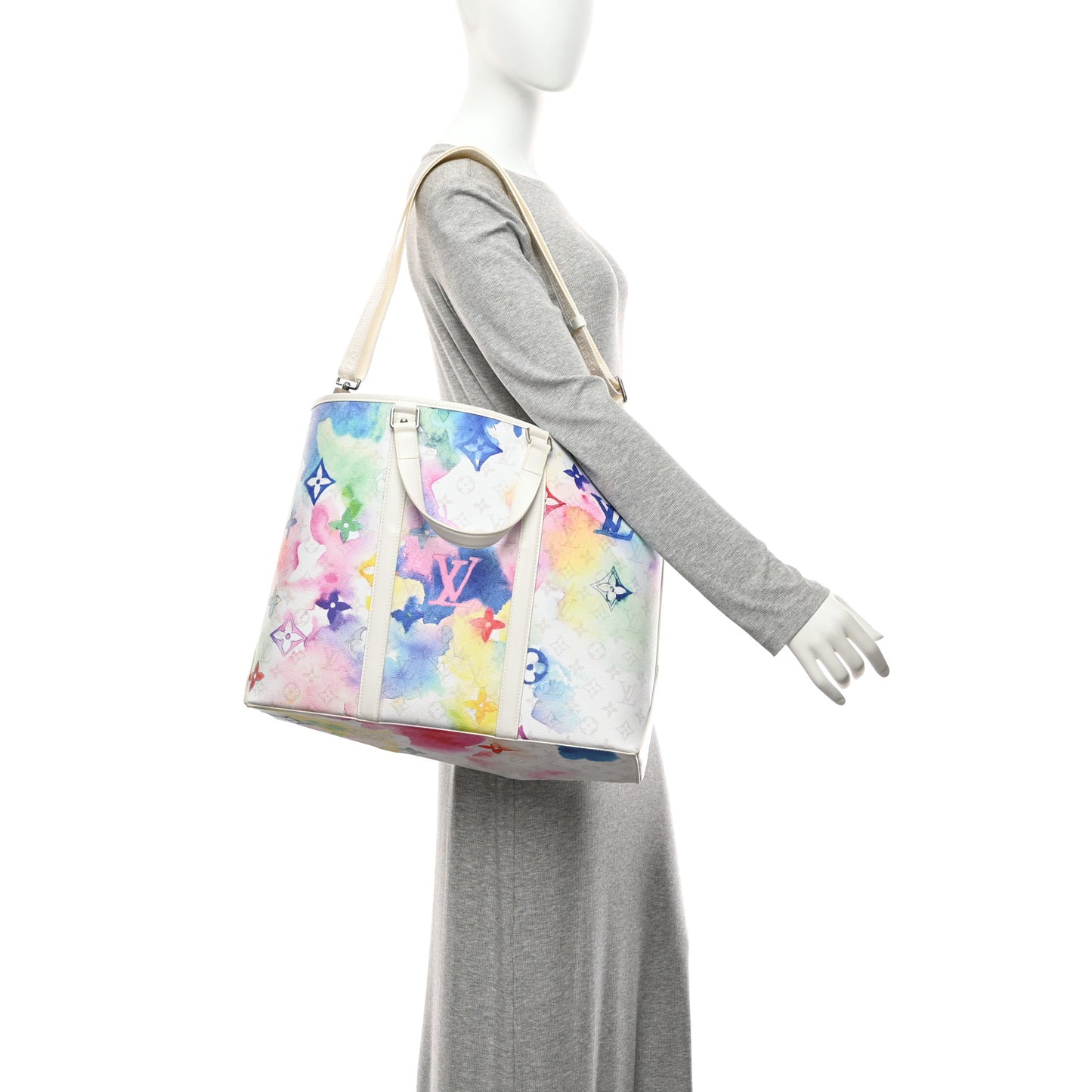 Monogram Watercolor New Tote GM Multicolor