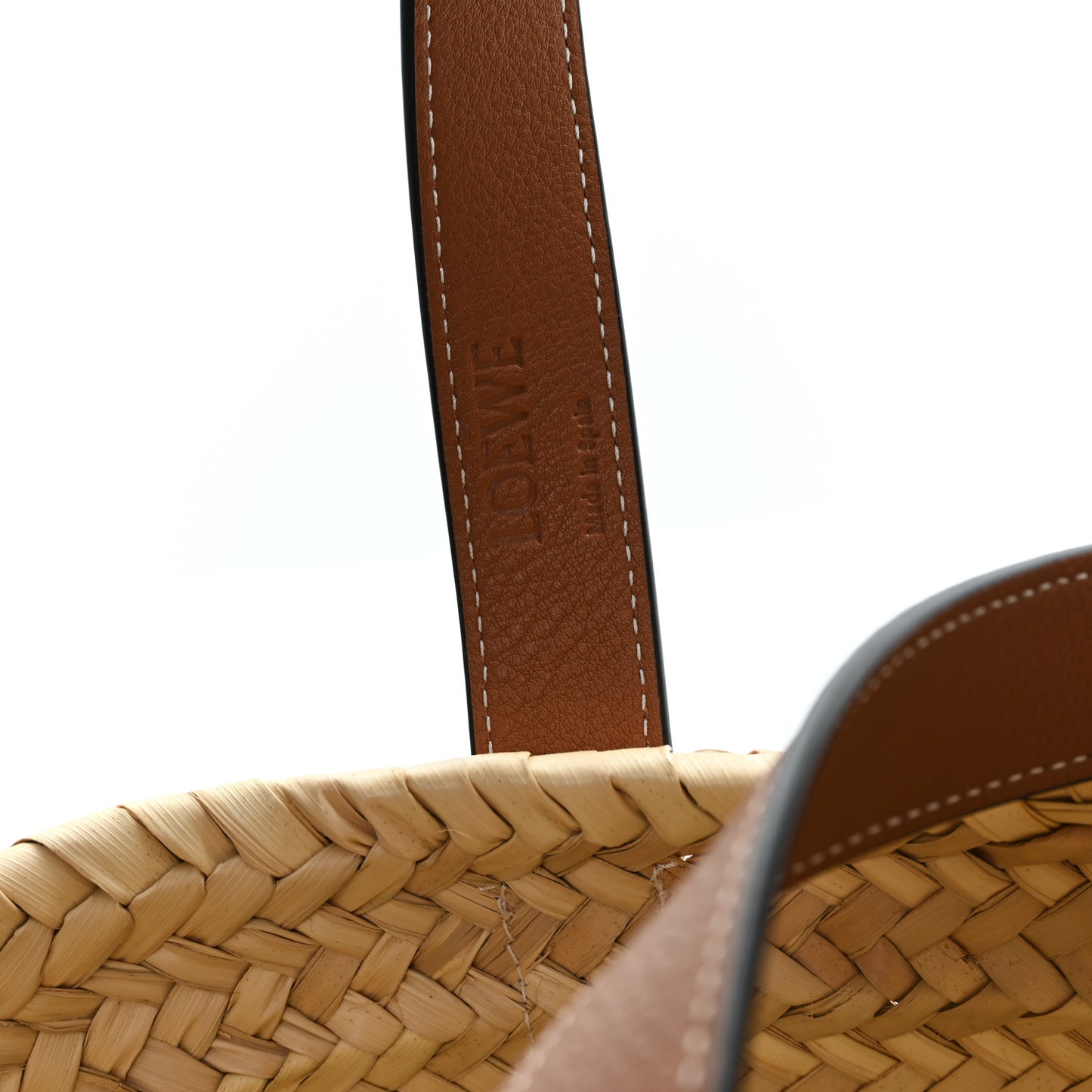Raffia Basket Tote Bag Natural Tan