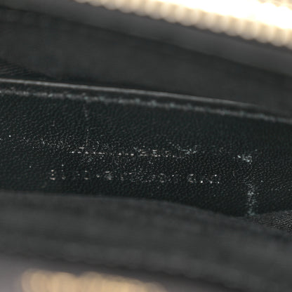 Saint Laurent Sheepskin Matelasse Chevron Monogram Large College Satchel Black Tulip 8 of 14