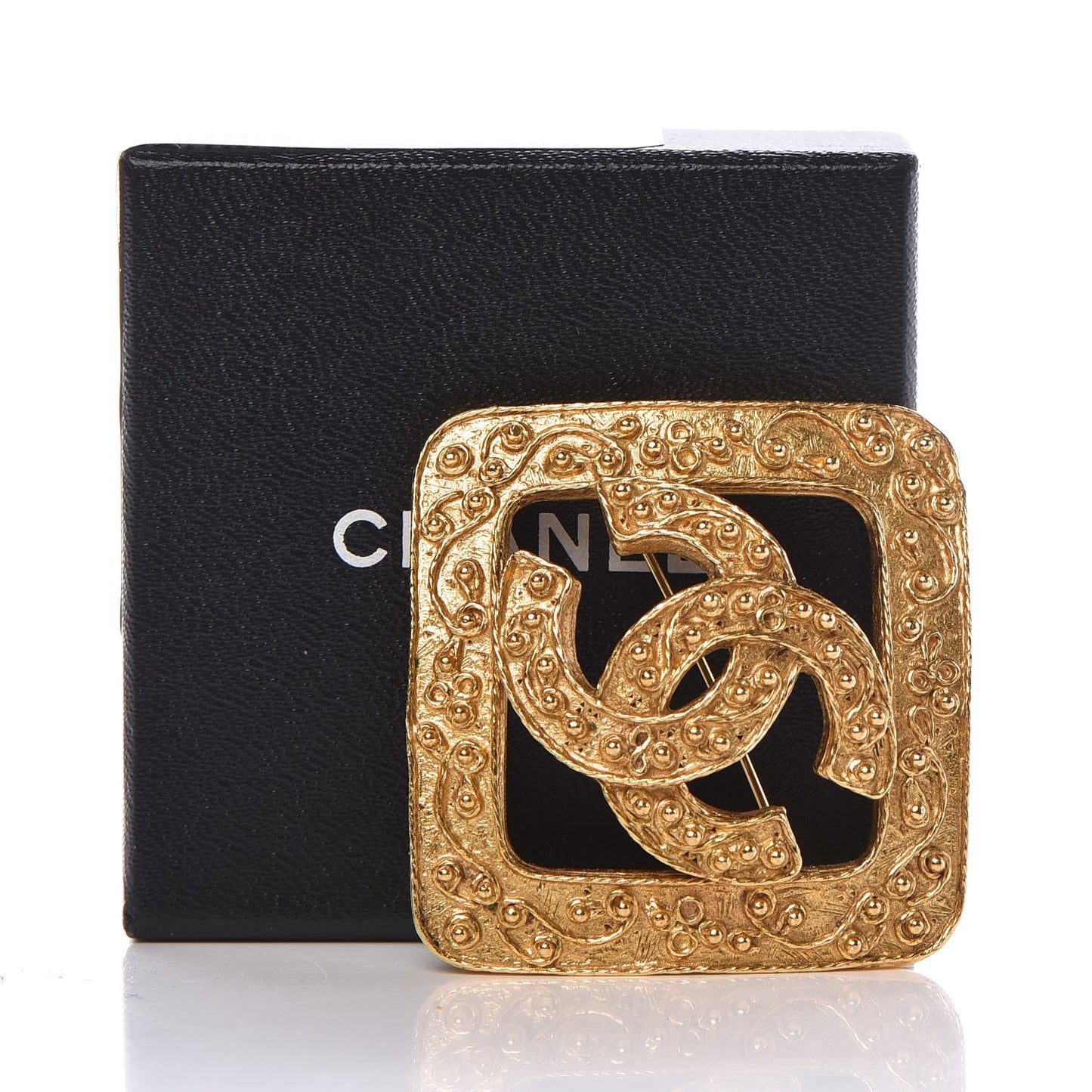 CC Square Brooch Gold