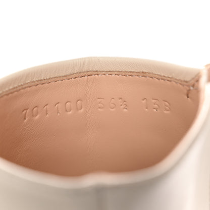 Gucci Kensington Calfskin Nappa GG Supreme Monogram Womens Double Buckle Ankle Boots 36.5 Mystic White Beige 8 of 11