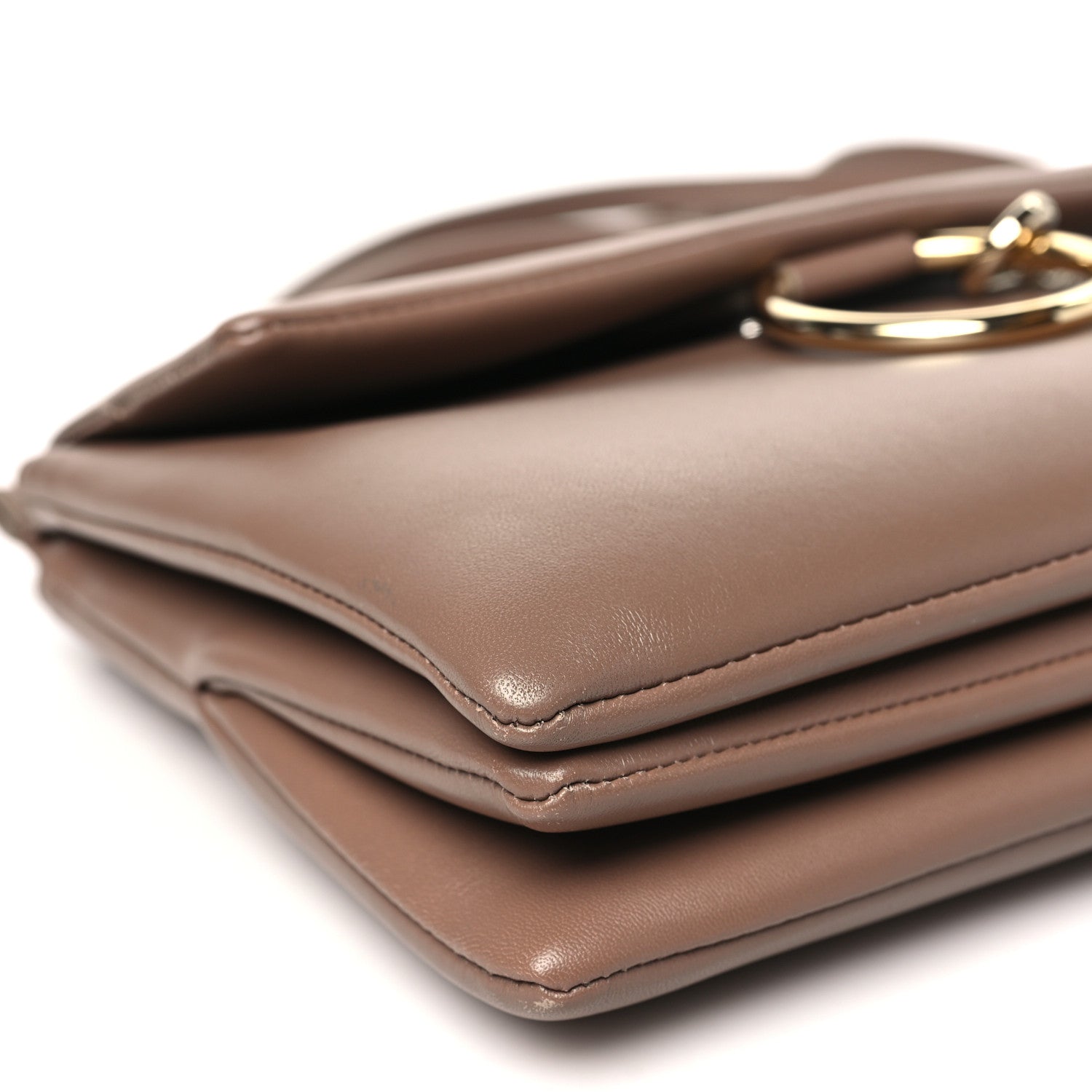 Chloe Calfskin Medium Faye Top Handle Bag Desert Taupe 9 of 12