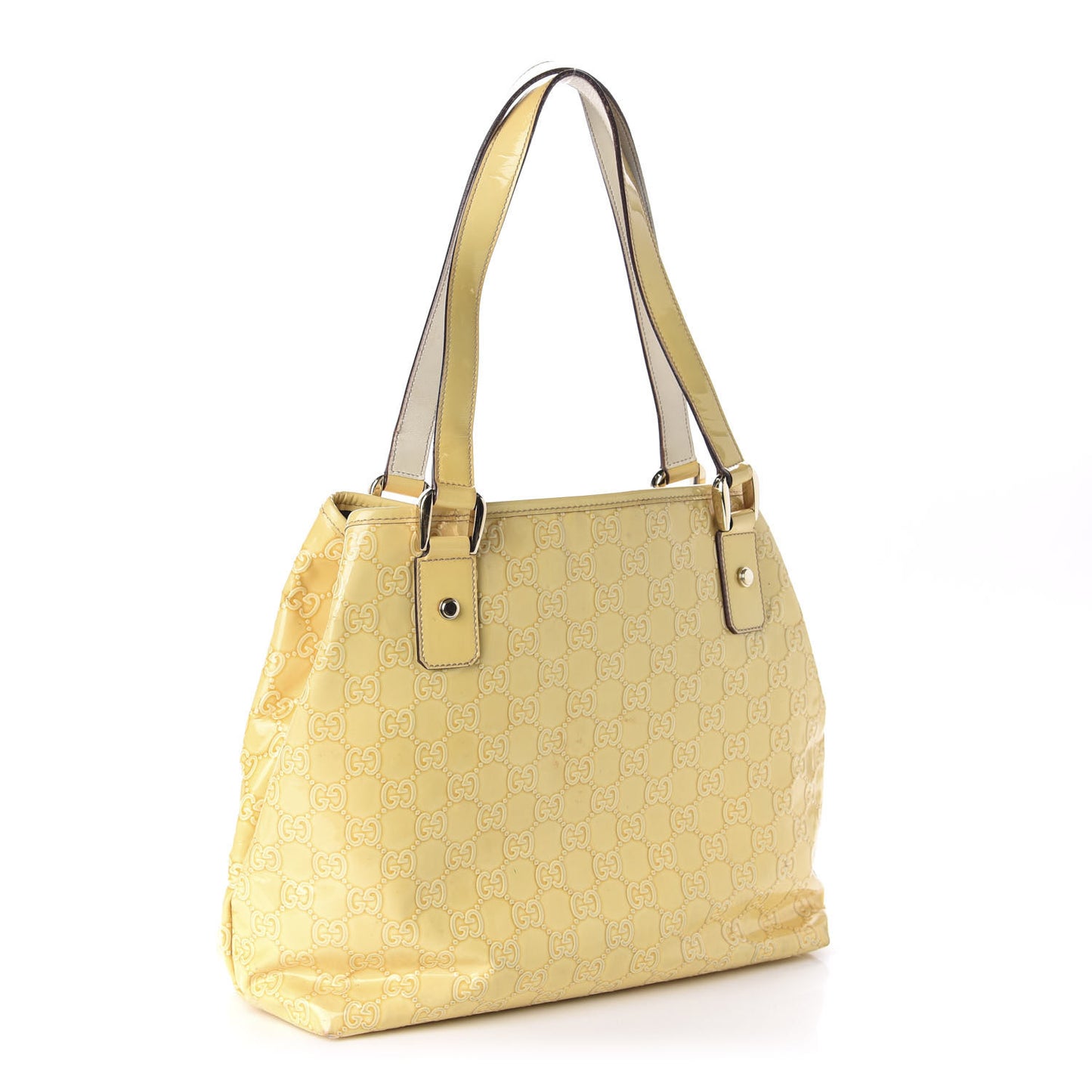 Patent Monogram Small D Ring Tote Yellow