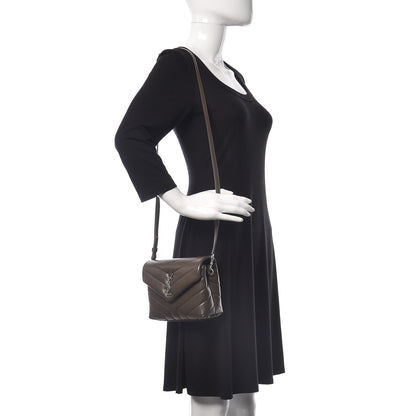 Saint Laurent Calfskin Y Quilted Monogram Toy Loulou Crossbody Bag Faggio 2 of 10