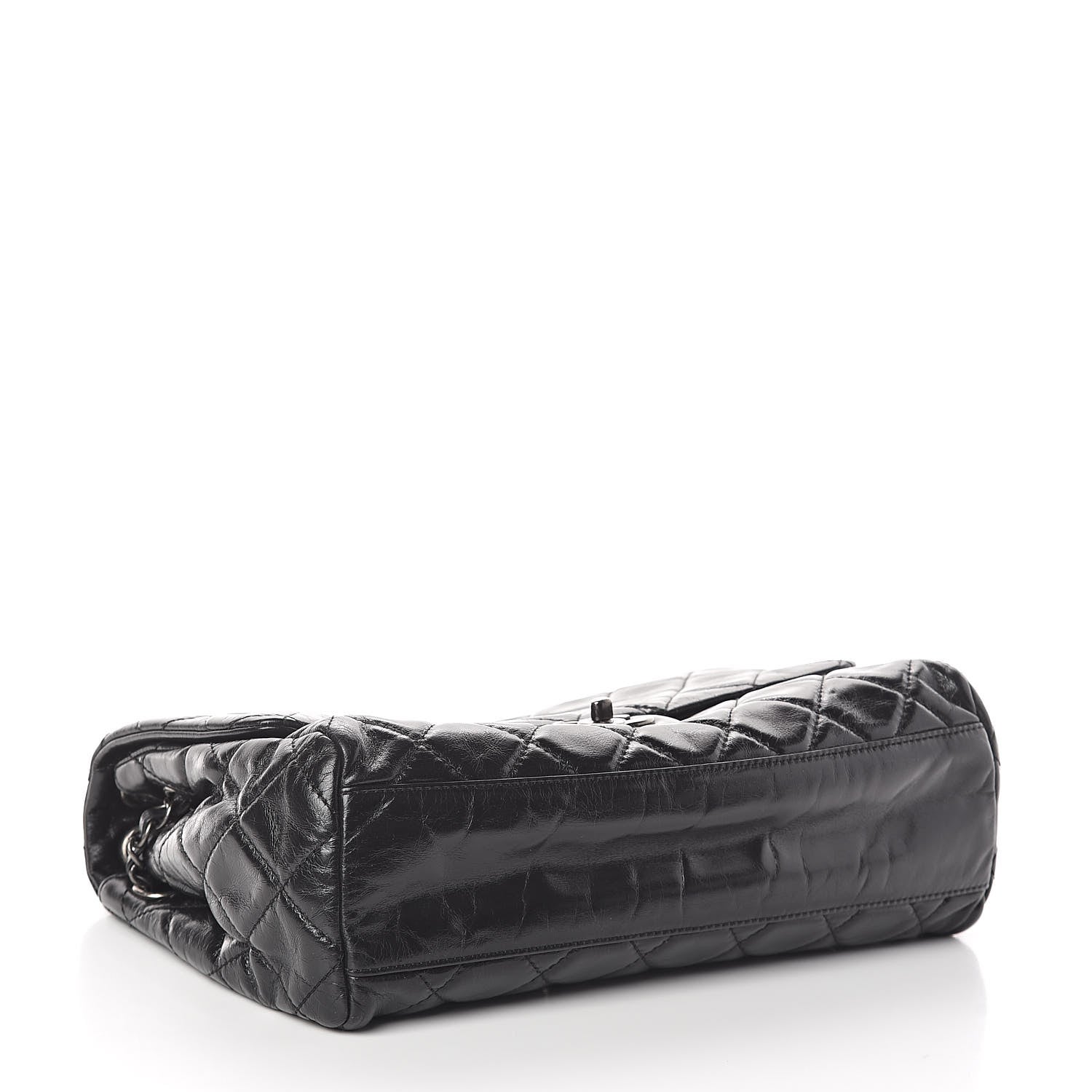 Chanel Glazed Calfskin Quilted Large Coco Soft Flap Black 4 of 10