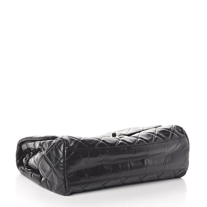 Chanel Glazed Calfskin Quilted Large Coco Soft Flap Black 4 of 10