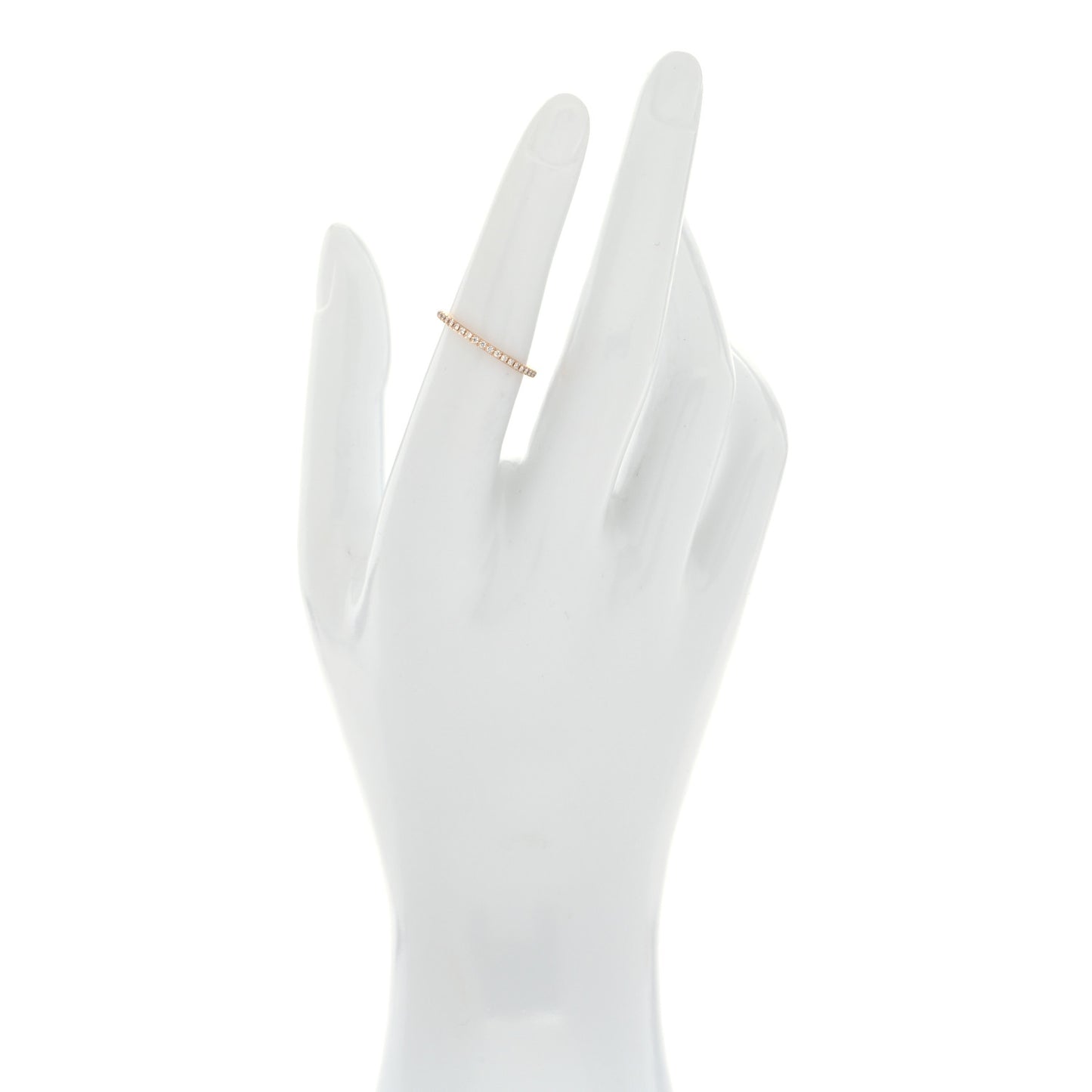 18K Rose Gold Diamond Metro Band Ring 52 6