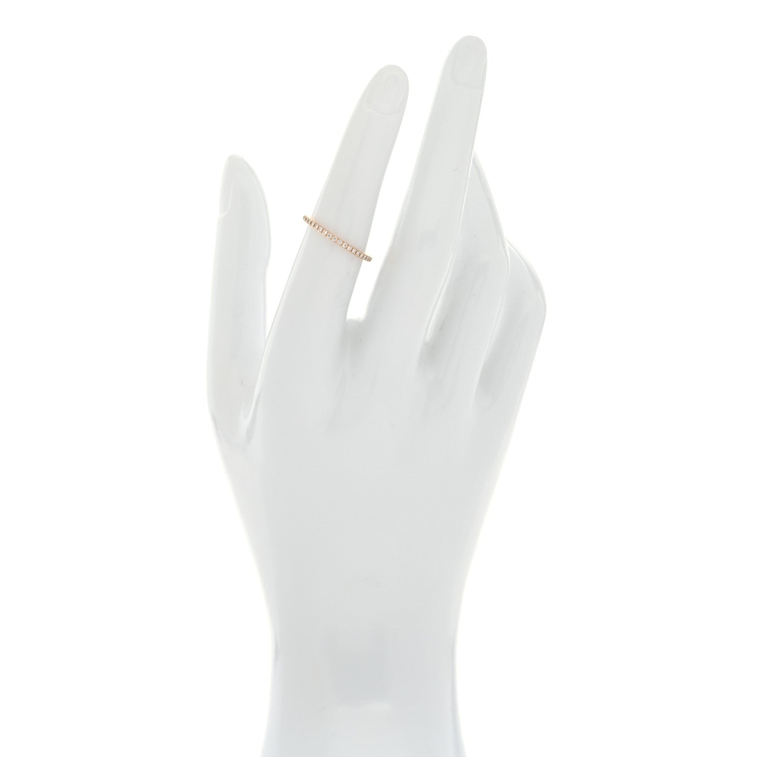 Tiffany 18K Rose Gold Diamond Metro Band Ring 52 6 2 of 5
