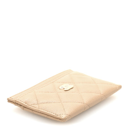 Chanel Caviar Quilted Card Holder Beige 4 of 9