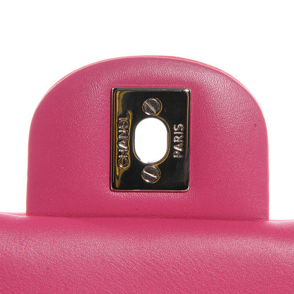 Chanel Patent Quilted Clutch with Chain Flap Pink 6 of 9