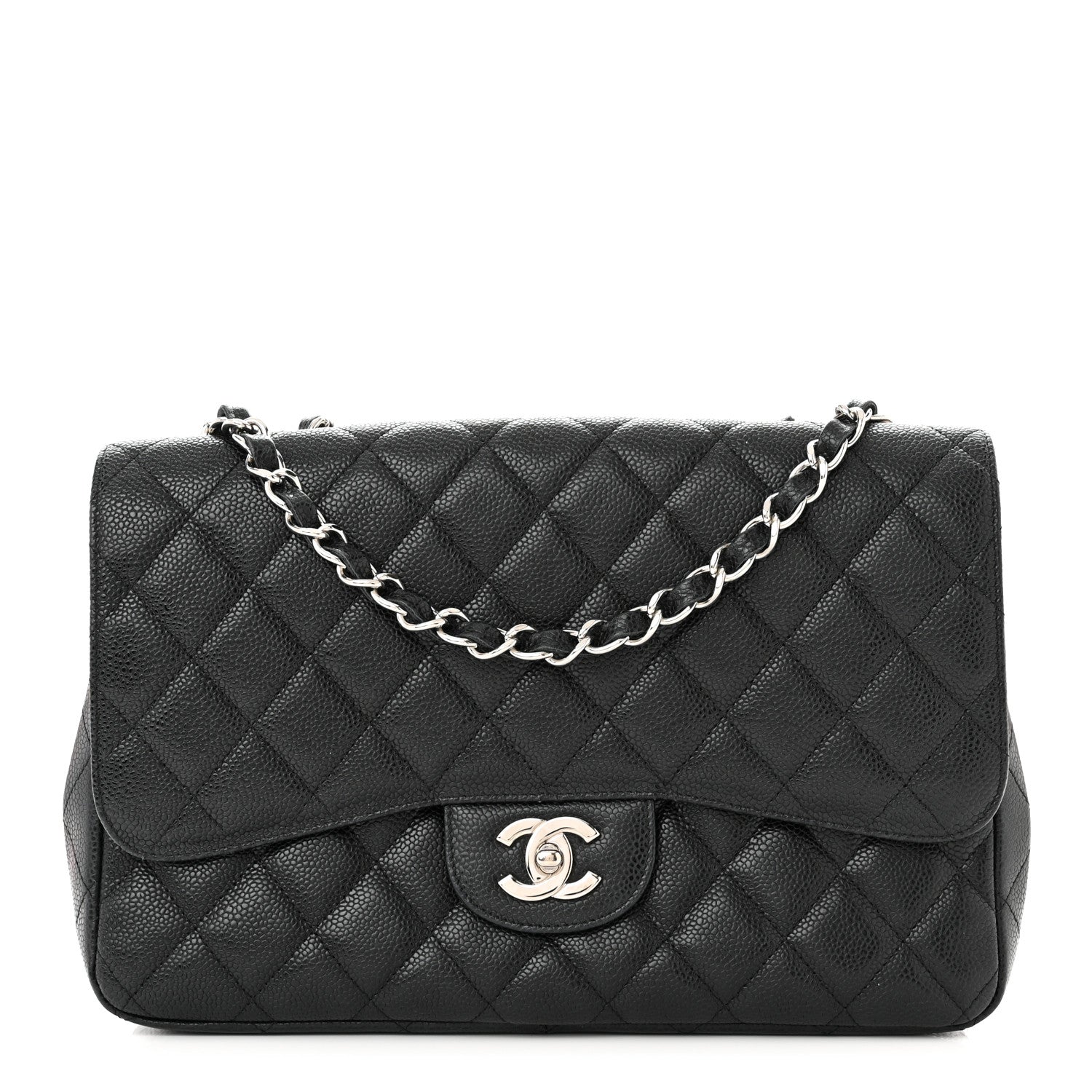 Chanel Caviar Quilted Jumbo Single Flap Black 1 of 11
