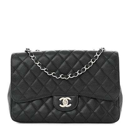 Chanel Caviar Quilted Jumbo Single Flap Black 1 of 11