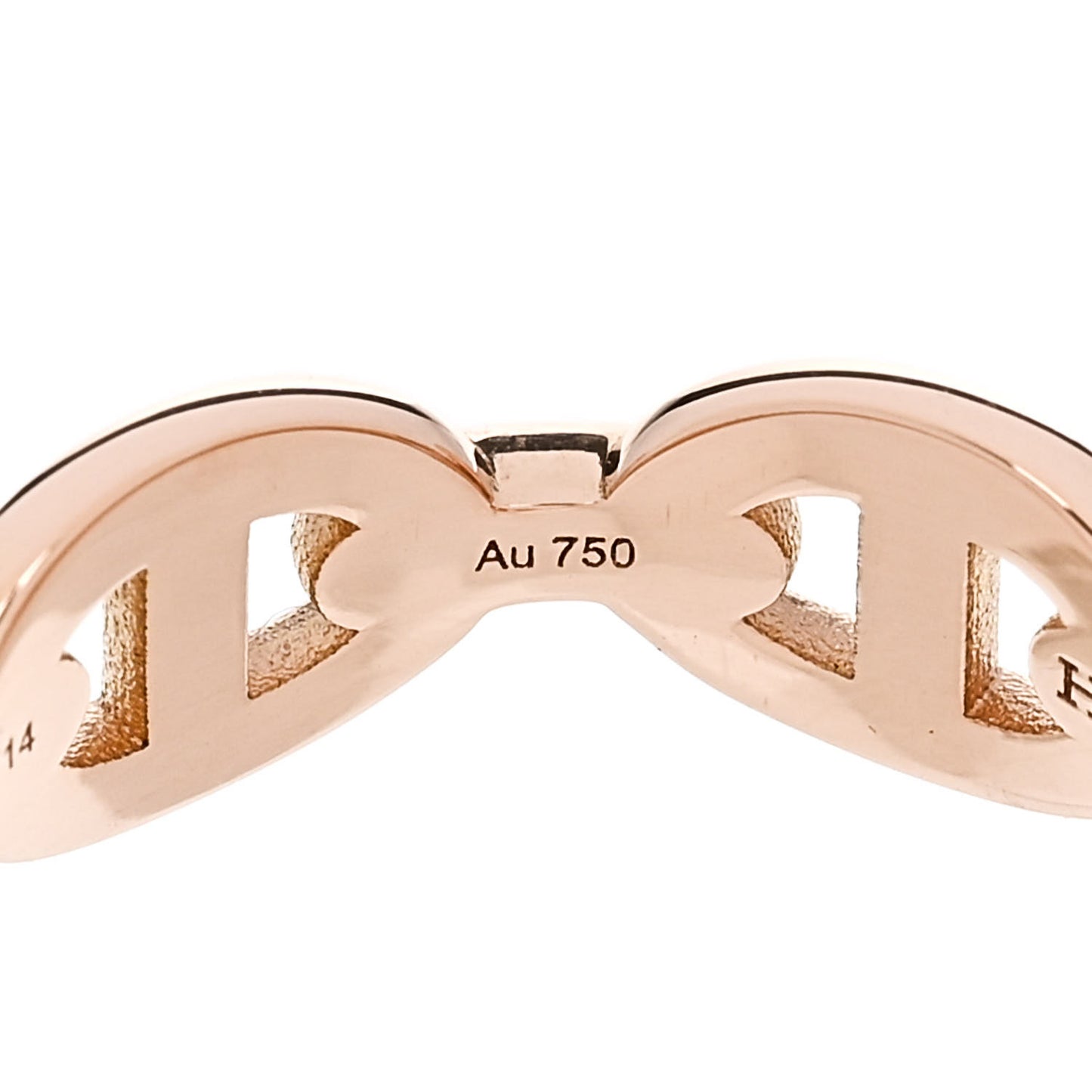 18K Rose Gold PM Chaine d'Ancre Enchainee Ring 50 5.25