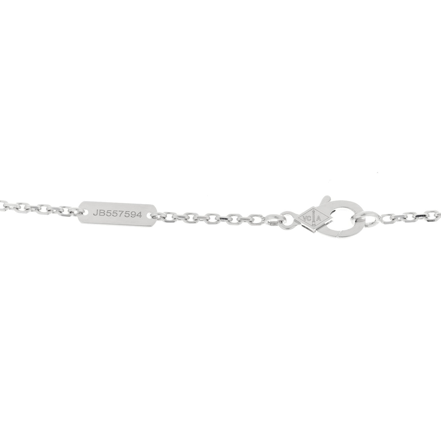 Van Cleef & Arpels 18K White Gold Diamond Large Frivole Pendant Necklace 3 of 3