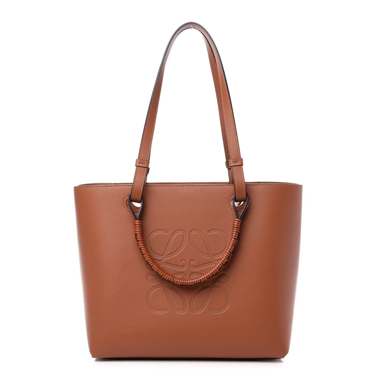 Loewe Smooth Calfskin Small Anagram Tote Tan 1 of 10