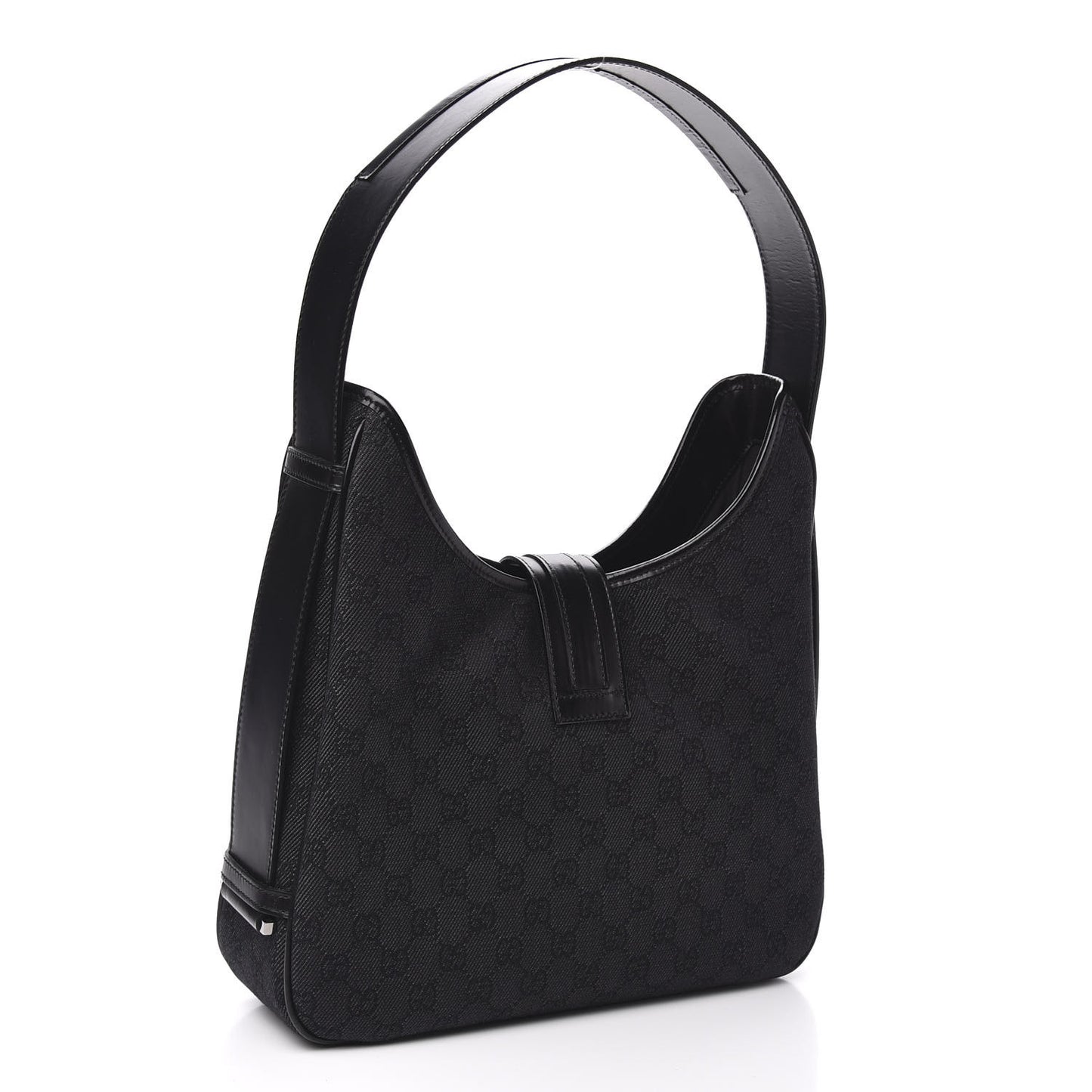 Denim Monogram Jackie O Hobo Black