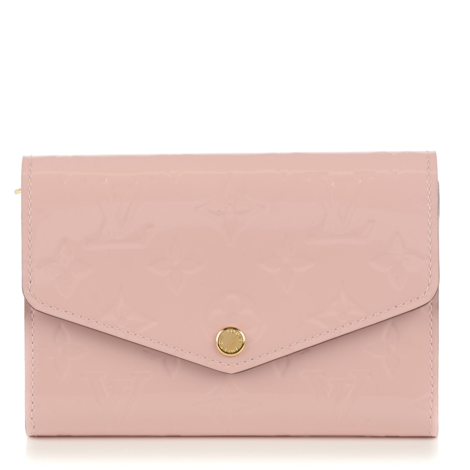 Louis Vuitton Vernis Sarah Compact Wallet Rose Ballerine 1 of 7