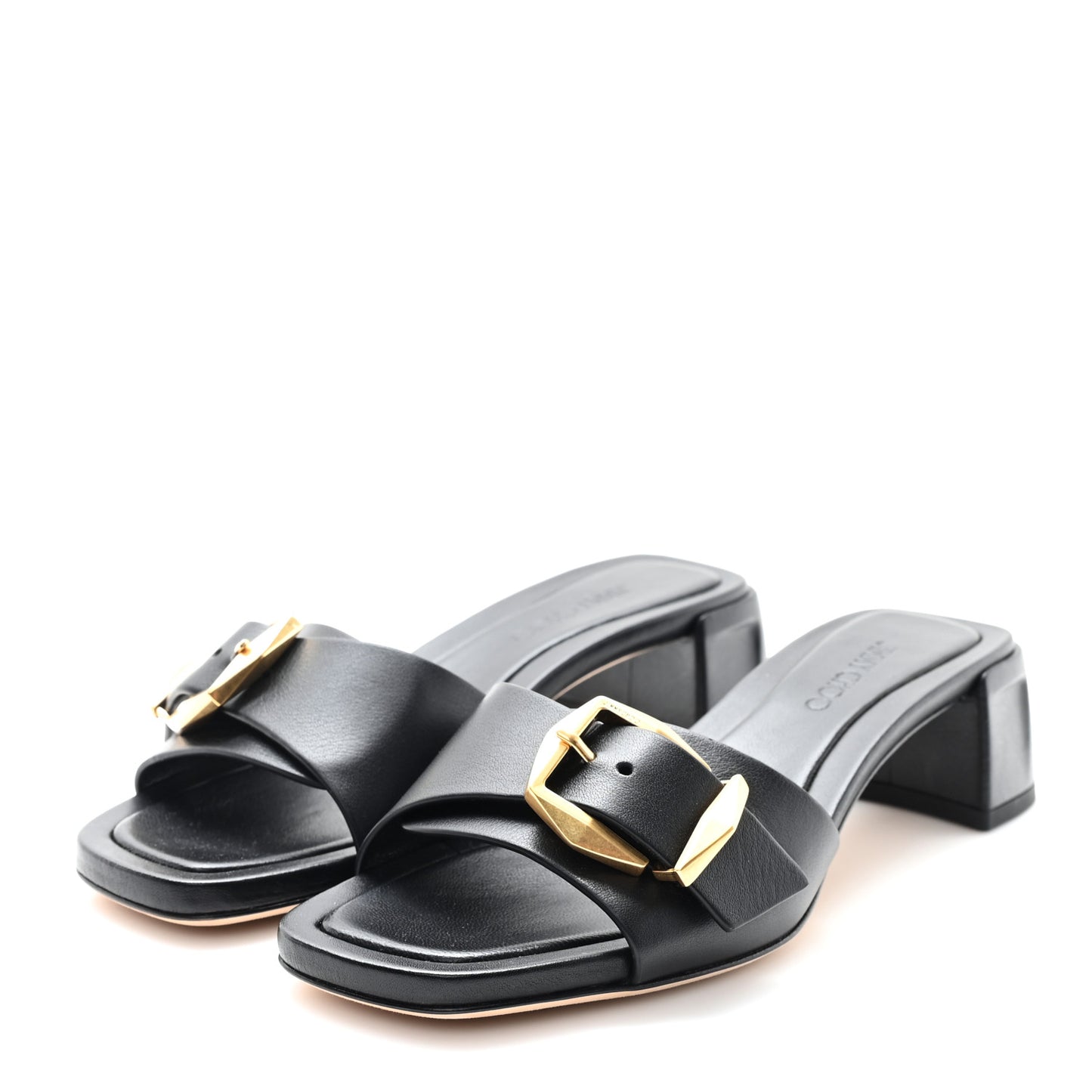 Smooth Calfskin Hawke 35.5 Mule Sandals 35.5 Black