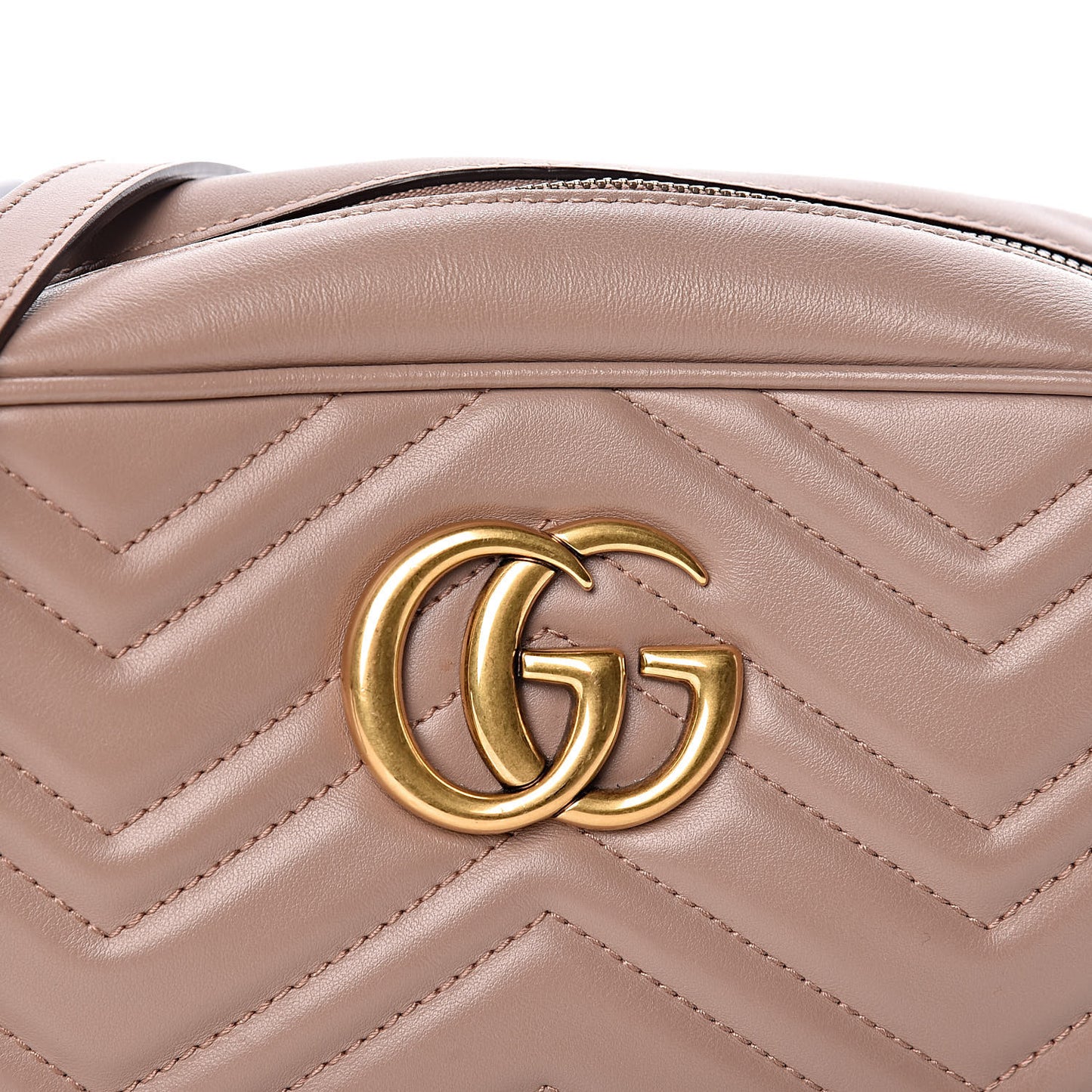 Calfskin Matelasse Small GG Marmont Chain Shoulder Bag Porcelain Rose