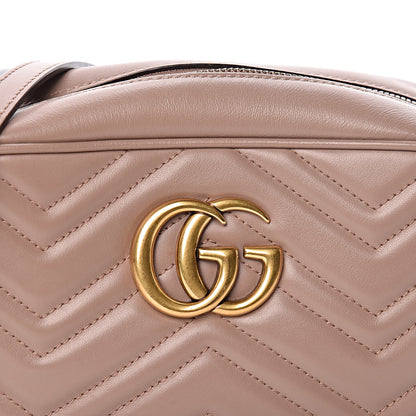 Gucci Calfskin Matelasse Small GG Marmont Chain Shoulder Bag Porcelain Rose 12 of 13