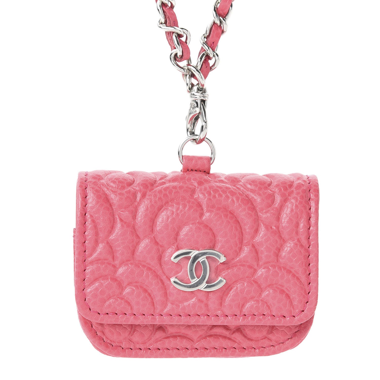 Chanel Caviar Camellia Embossed Airpods Pro Case Pink 7 of 11