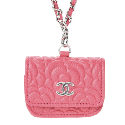 Chanel Caviar Camellia Embossed Airpods Pro Case Pink 7 of 11