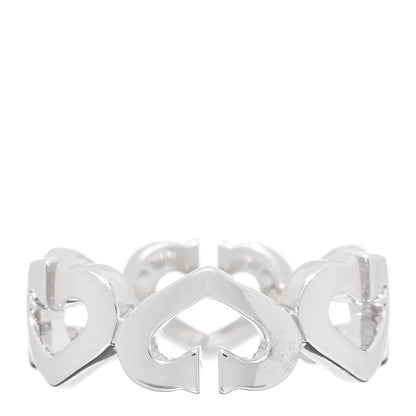 Cartier 18K White Gold Diamond Hearts and Symbols Ring 50 5.25 3 of 5
