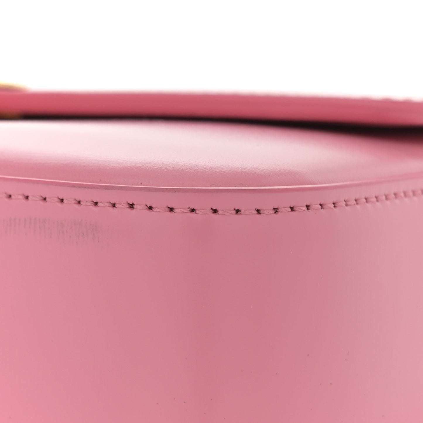 Shiny Calfskin Triomphe Shoulder Bag Flamingo