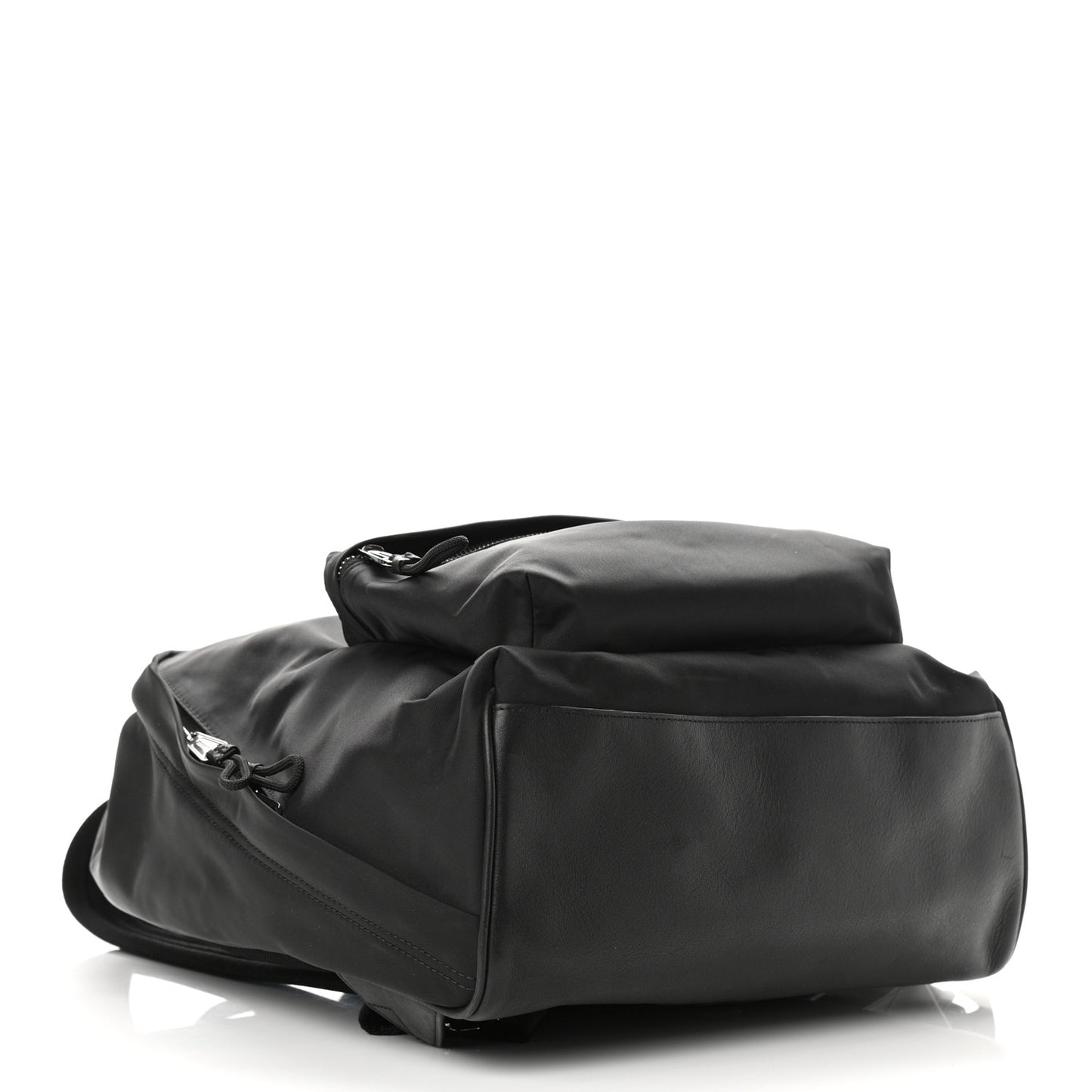 Nylon Logo Print Medium Rucksack Backpack Black