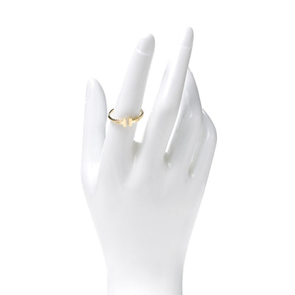 Tiffany 18K Yellow Gold T Wire Ring 57 8 2 of 5