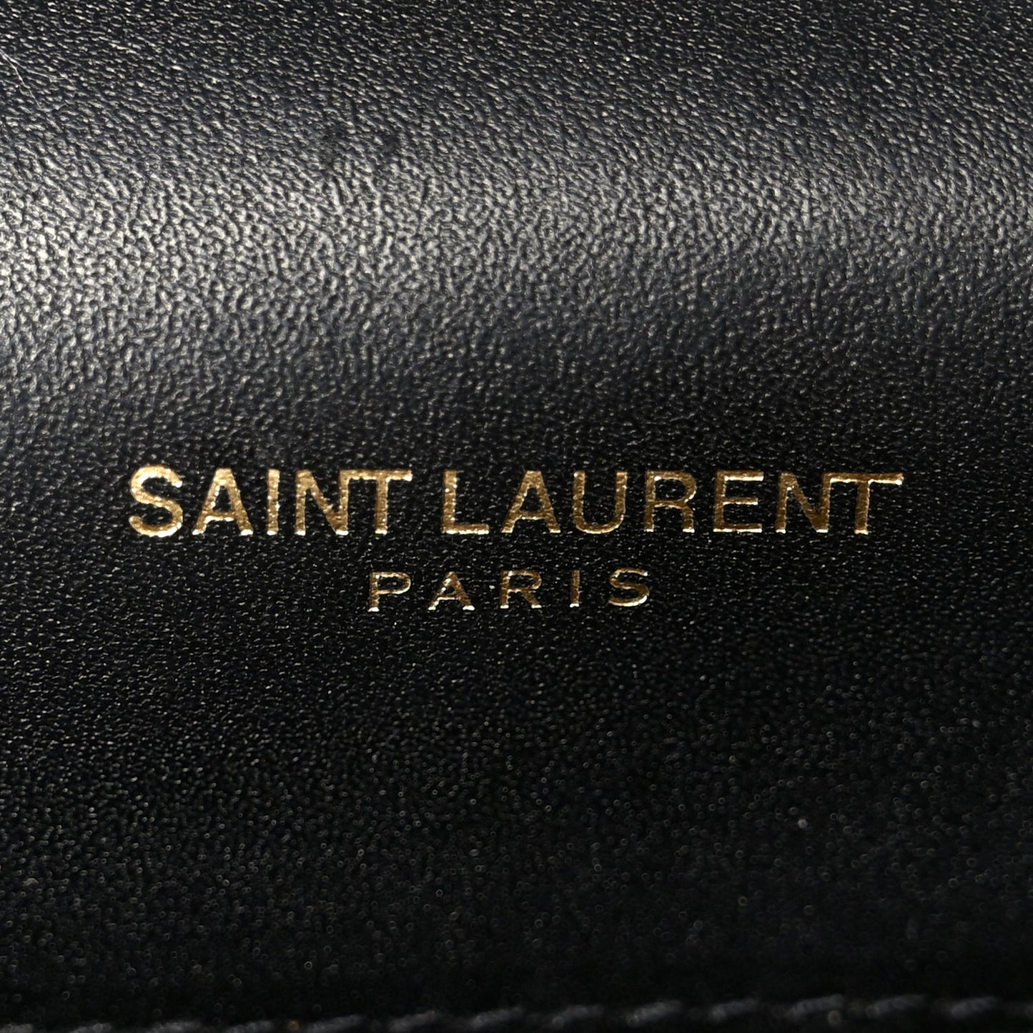 Smooth Calfskin Classic Monogram Kate Tassel Chain Wallet Black