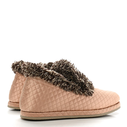 Gucci Satin Quilted Womens Fria Horsebit Loafers 37 Apricot Beige 4 of 9