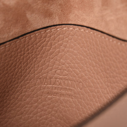 Valentino Garavani Pebbled Calfskin Medium Rockstud Flip Lock Crossbody Bag Skin Sorbet 6 of 7