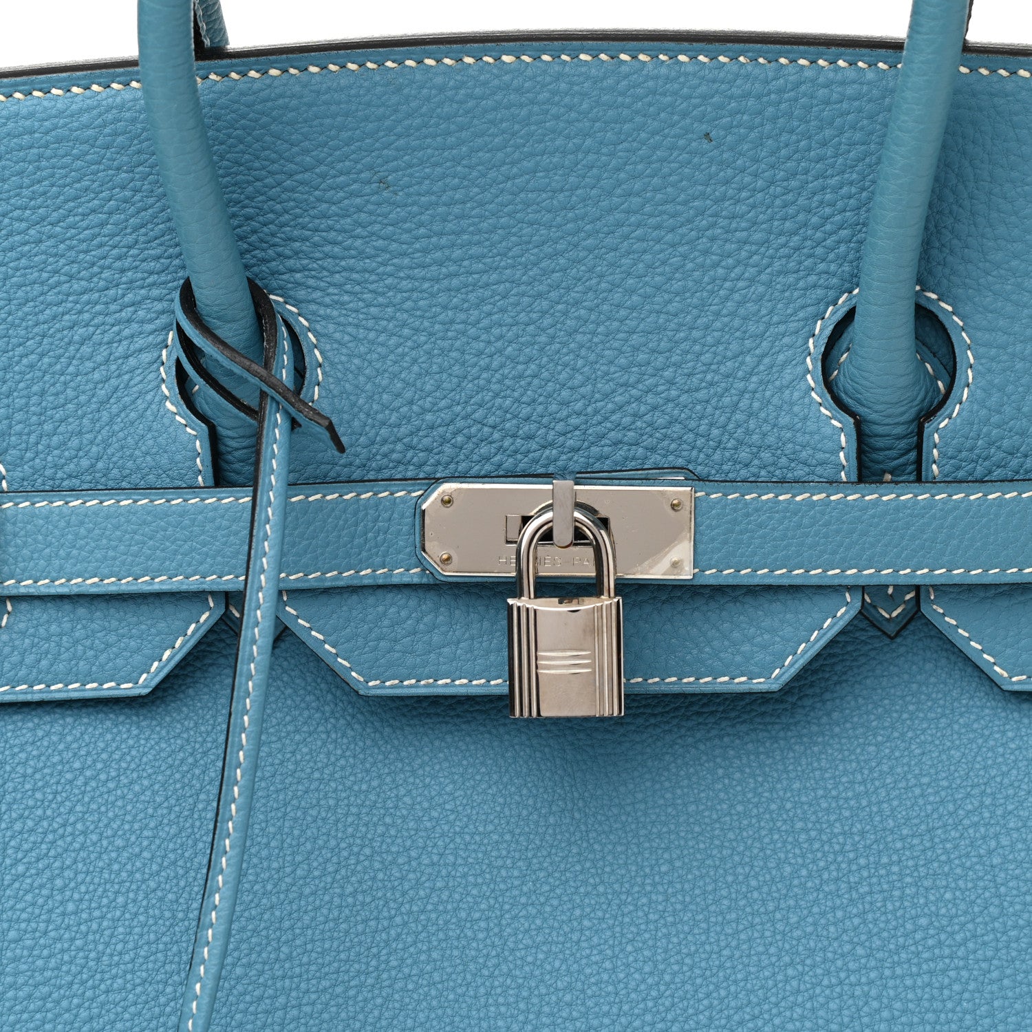Hermes Togo HAC Birkin 40 Blue Jean 9 of 12