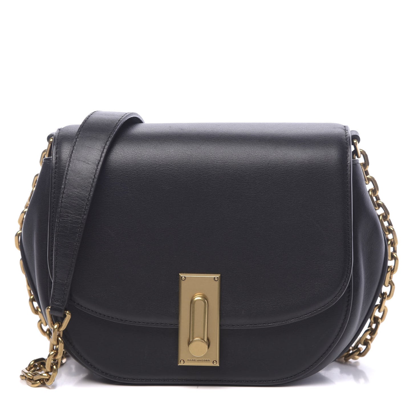 Calfskin West End Jane Saddle Bag Black