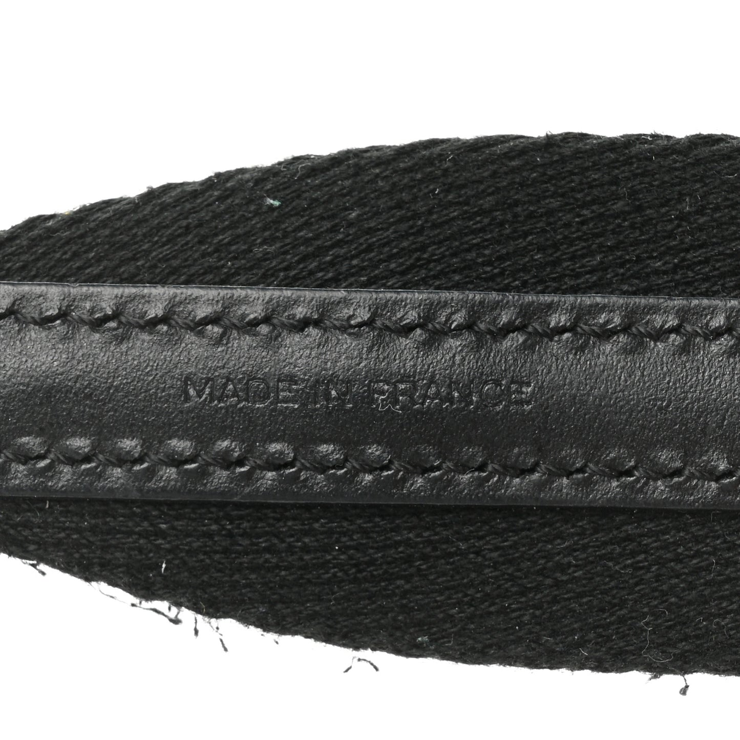 Canvas Calfskin Adjustable Shoulder Strap Black