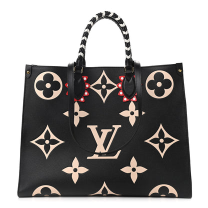 Louis Vuitton Empreinte Monogram Giant Crafty Onthego GM Black Creme 1 of 9