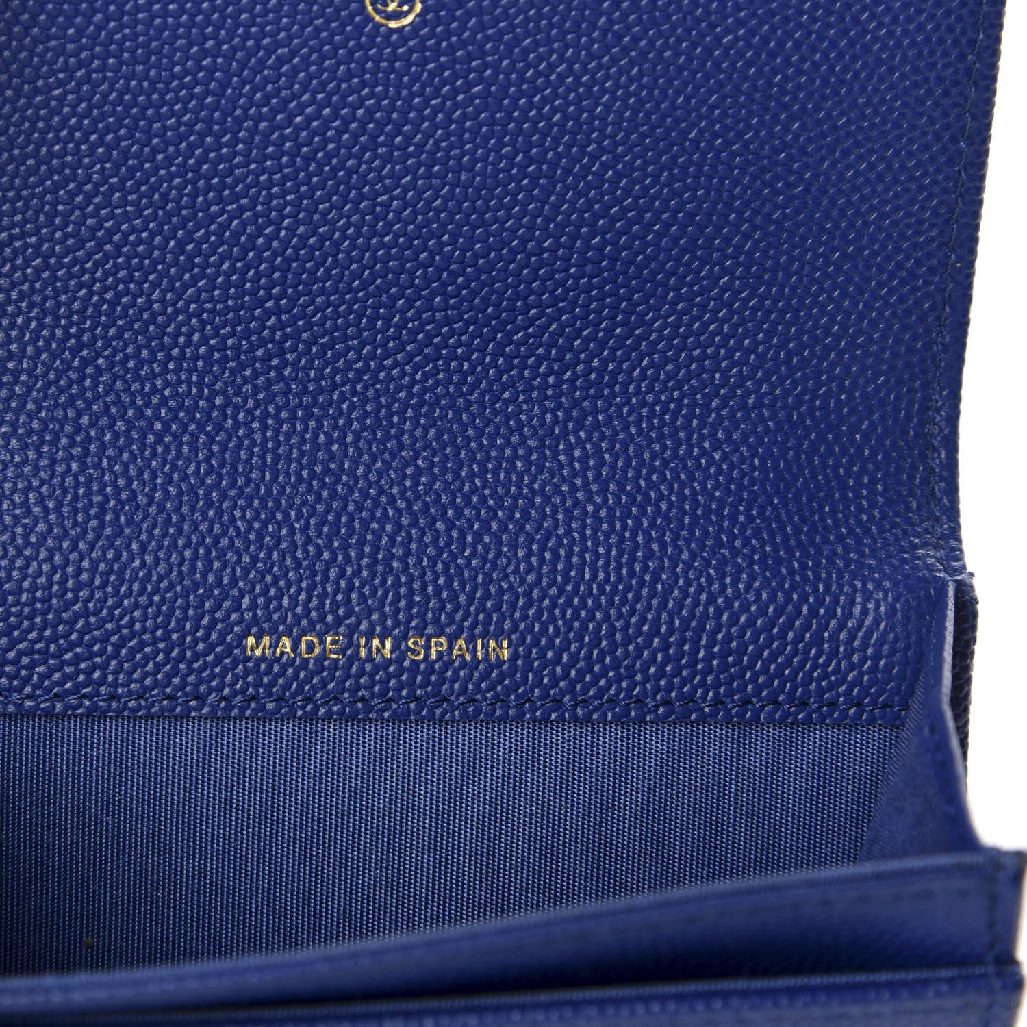 Chanel Caviar Chevron Quilted Vintage Mademoiselle Flap Card Holder Blue 7 of 9