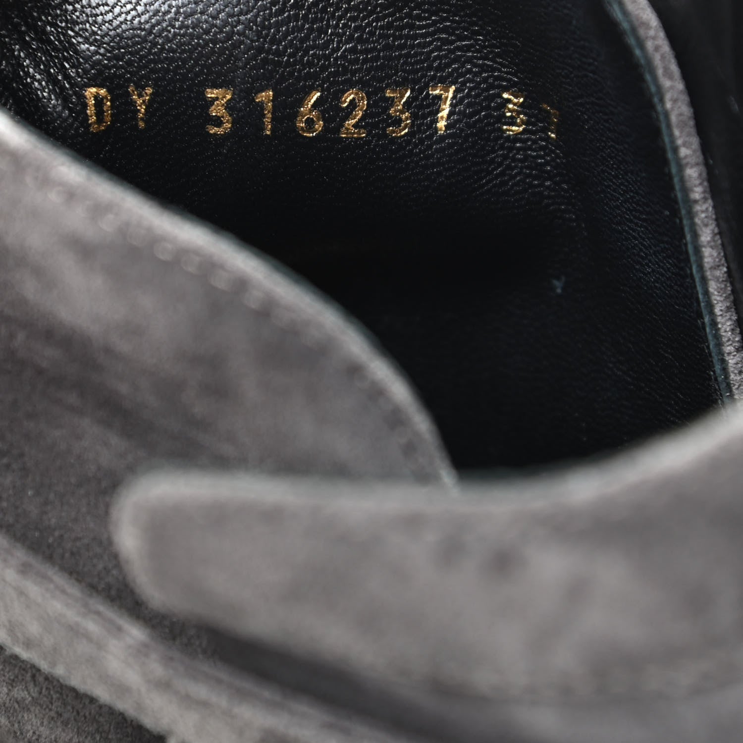 Saint Laurent Suede Womens Blake Ankle Boots 37 Grey 10 of 10