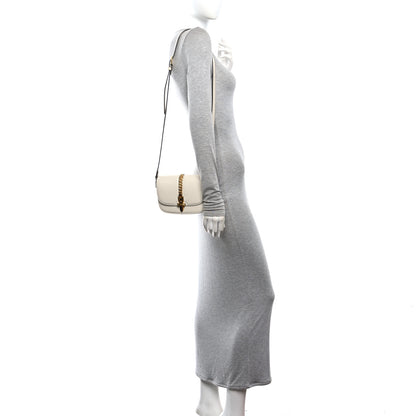 Gucci Azalea Calfskin Mini Sylvie 1969 Flap Messenger Bag Mystic White 2 of 10