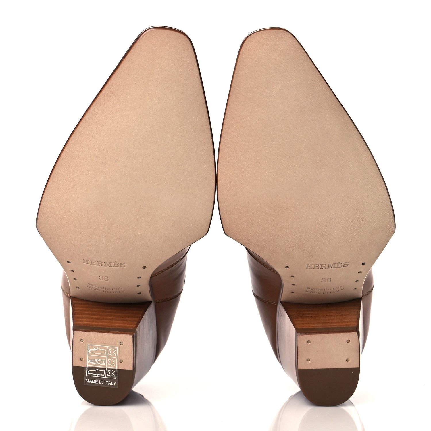 Hermes Calfskin Womens Vegas Ankle Boot 38 Naturel 5 of 9