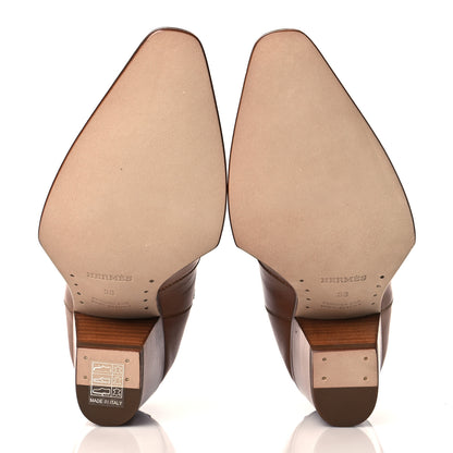 Hermes Calfskin Womens Vegas Ankle Boot 38 Naturel 5 of 9